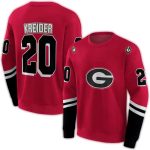 Personalized Georgia Bulldogs Striped Red All-Over Print Sweatshirt