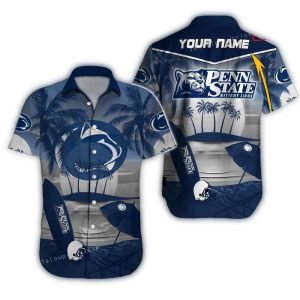 Personalized Island Surf Helmet With Penn State Nittany Lions Hawaiian Shirt