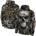 Personalized Lsu Tigers Camo Skull All Over Print Hoodie