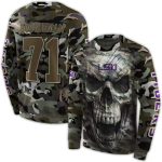 Personalized Lsu Tigers Camo Skull All Over Print Sweatshirt