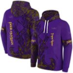 Personalized Lsu Tigers Deer Silhouette Purple All Over Print Hoodie