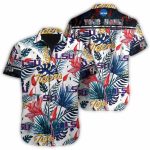Personalized Lsu Tigers Floral Leafs Hawaiian Shirt