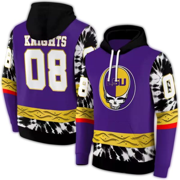 Personalized LSU Tigers Grateful Vibes Purple AOP Hoodie 1