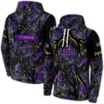 Personalized Lsu Tigers Hunting Theme Purple Black All Over Print Hoodie
