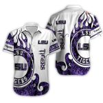 Personalized Lsu Tigers Logo Fire Hawaiian Shirt
