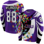 Personalized Lsu Tigers Puzzle Pieces Purple All Over Print Sweatshirt