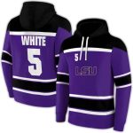 Personalized Lsu Tigers Striped Pattern Purple All Over Print Hoodie