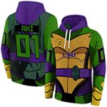 Personalized Lsu Tigers Superhero Armor Purple Green All Over Print Hoodie