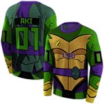 Personalized Lsu Tigers Superhero Armor Purple Green All Over Print Sweatshirt