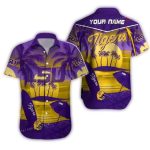 Personalized Lsu Tigers Surf Helmet Beach Dawn Tropical Hawaiian Shirt