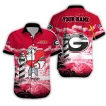 Personalized Mascot Beach Georgia Bulldogs Hawaiian Shirt