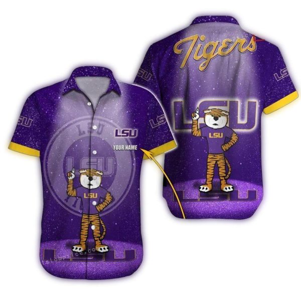 Personalized Mascot LSU Tigers Galaxy Hawaiian Shirt 1
