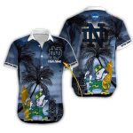 Personalized Mascot And Tiki With Notre Dame Fighting Irish Hawaiian Shirt