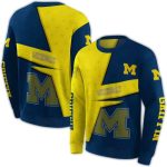 Personalized Michigan Wolverines Abstract Shape All Over Print Sweatshirt