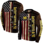 Personalized Michigan Wolverines American Pride All Over Print Sweatshirt