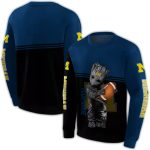Personalized Michigan Wolverines Baby Groot Hold Ball All Over Print Sweatshirt