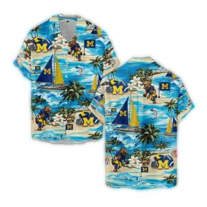 Personalized Michigan Wolverines Boat Sailing Hawaiian Shirt