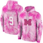 Personalized Michigan Wolverines Cancer Support Pink All Over Print Hoodie