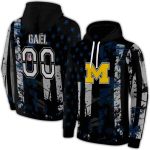 Personalized Michigan Wolverines Distressed Flag All Over Print Hoodie
