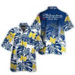 Personalized Michigan Wolverines Floral Leafs Vintage Hawaiian Shirt