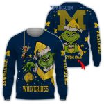 Personalized Michigan Wolverines Grinch Christmas All Over Print Sweatshirt