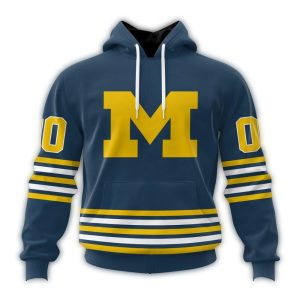 Personalized Michigan Wolverines Ice Hockey Home Concept All Over Print Hoodie