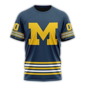 Personalized Michigan Wolverines Ice Hockey Home Concept All Over Print T Shirt