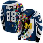 Personalized Michigan Wolverines Puzzle Pieces All Over Print Sweatshirt