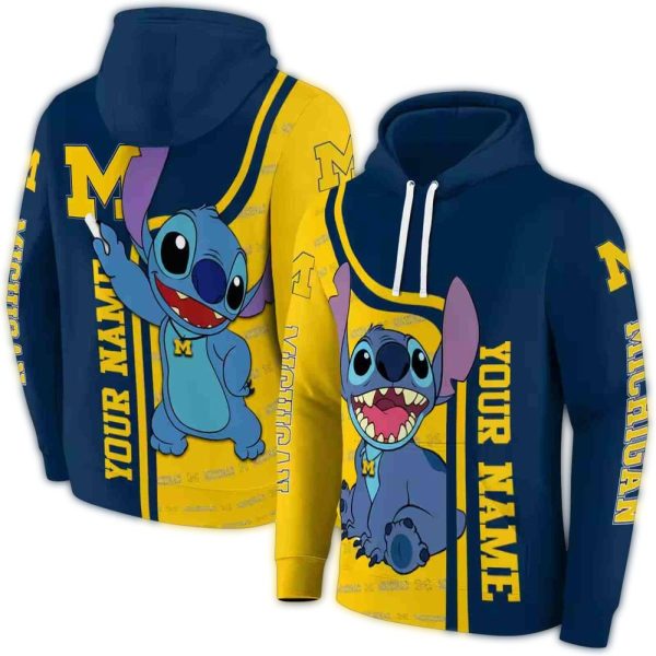 Personalized Michigan Wolverines Stitch AOP Hoodie 1