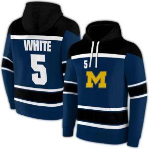 Personalized Michigan Wolverines Striped Pattern All Over Print Hoodie