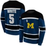 Personalized Michigan Wolverines Striped Pattern All Over Print Sweatshirt