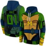 Personalized Michigan Wolverines Superhero Armor All Over Print Hoodie