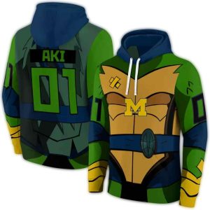 Personalized Michigan Wolverines Superhero Armor All Over Print Hoodie