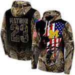 Personalized Michigan Wolverines Tree Camo All Over Print Hoodie