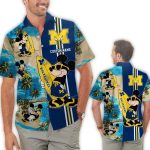 Personalized Mickey Mouse Beach With Michigan Wolverines Hawaiian Shirt