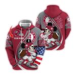 Personalized Mickey Mouse With Alabama Crimson Tide All-Over Print Hoodie