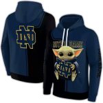 Personalized Notre Dame Fighting Irish Baby Yoda All Over Print Hoodie