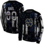 Personalized Notre Dame Fighting Irish Distressed Flag All Over Print Sweatshirt