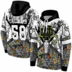 Personalized Notre Dame Fighting Irish Forest Silhouette All Over Print Hoodie
