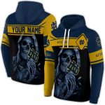 Personalized Notre Dame Fighting Irish Grim Reaper All Over Print Hoodie