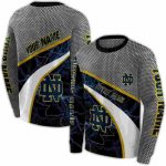 Personalized Notre Dame Fighting Irish Hexagonal Mesh All Over Print Sweatshirt