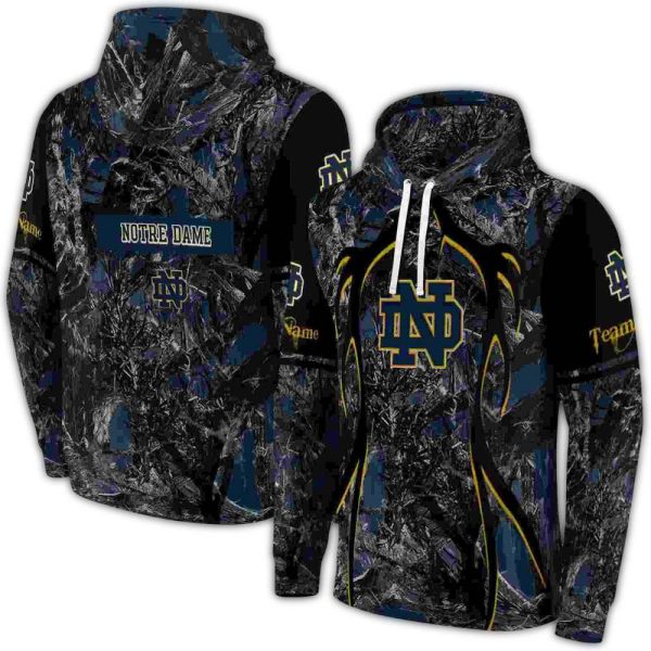 Personalized Notre Dame Fighting Irish Hunting Theme AOP Hoodie 1