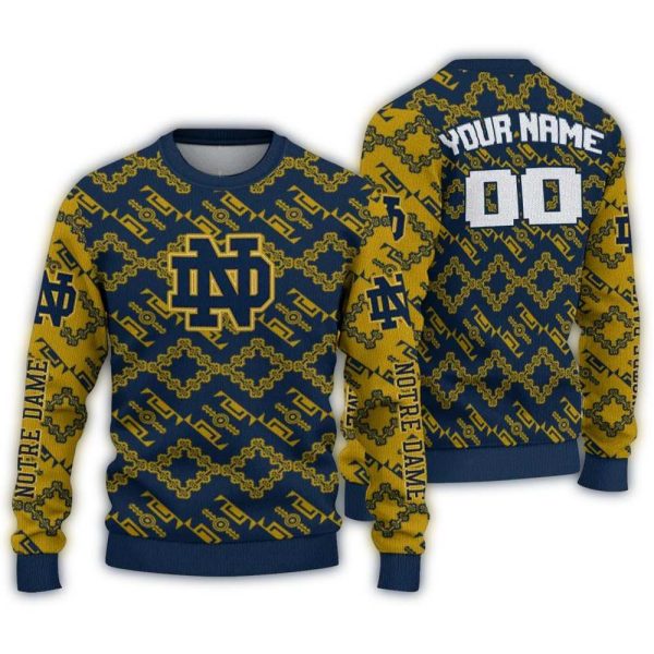 Personalized-Notre-Dame-Fighting-Irish-Lattice-Gridwork-Ugly-Sweater-1 Personalized Notre Dame Fighting Irish Lattice Gridwork Ugly Sweater 1