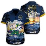Personalized Notre Dame Fighting Irish Mascot Surf Beach Hawaiian Shirt