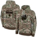 Personalized Notre Dame Fighting Irish Military Style All Over Print Hoodie