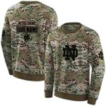 Personalized Notre Dame Fighting Irish Military Style All Over Print Sweatshirt