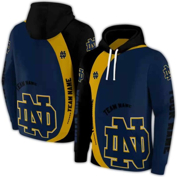 Personalized Notre Dame Fighting Irish Minimalist AOP Hoodie 1