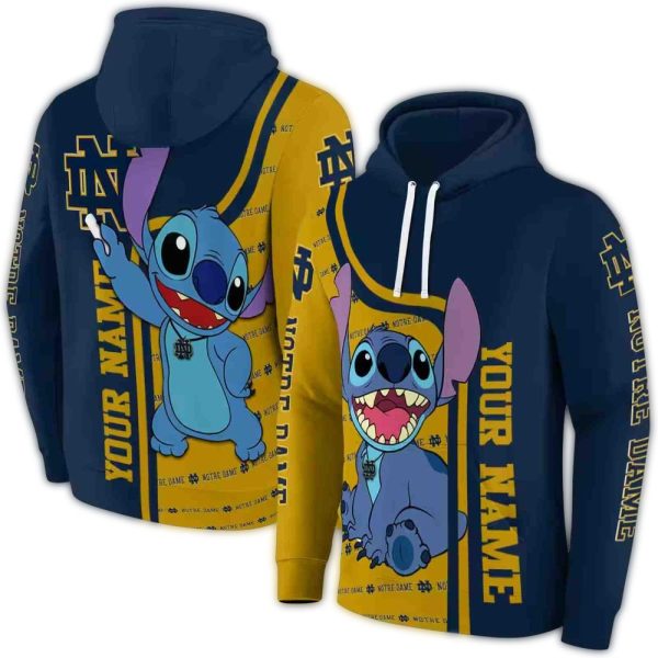 Personalized Notre Dame Fighting Irish Stitch AOP Hoodie 1