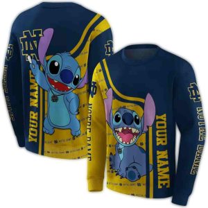 Personalized Notre Dame Fighting Irish Stitch All Over Print Sweatshirt