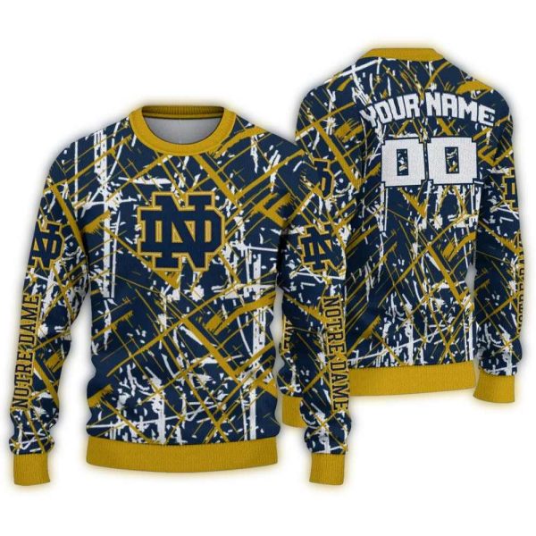 Personalized-Notre-Dame-Fighting-Irish-Streak-Overlay-Ugly-Sweater-1 Personalized Notre Dame Fighting Irish Streak Overlay Ugly Sweater 1